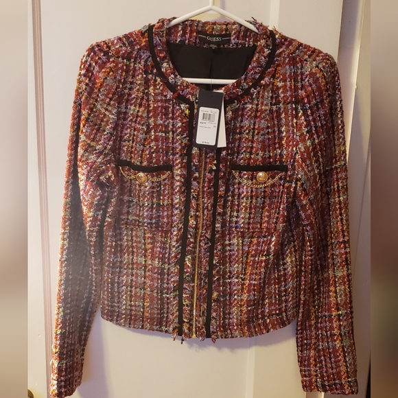 Guess Mikaela Tweed Jacket Size XS - Picture 6 of 9